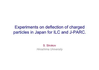 Experiments on deflection of charged  Experiments on deflection of charged  Experiments on