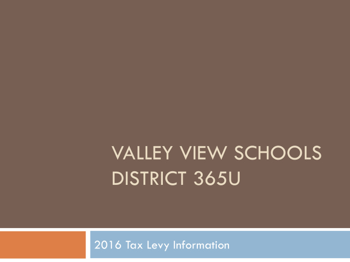 valley view schools district 365u