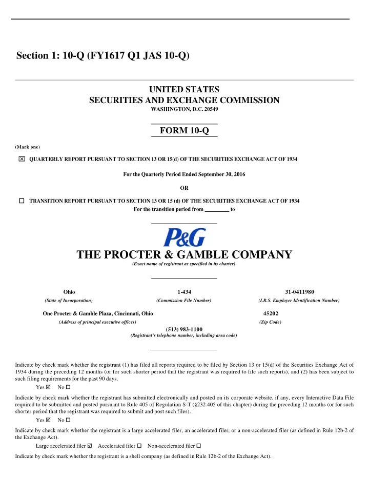 the procter gamble company