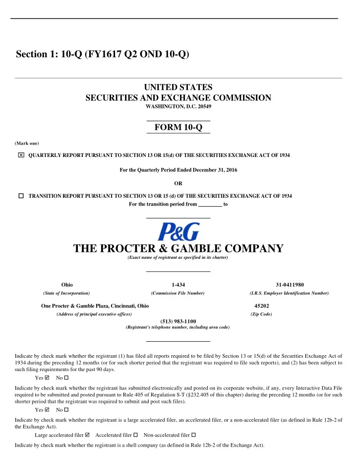 the procter gamble company