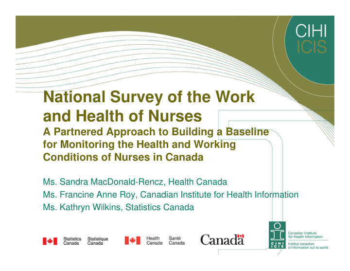 national survey of the work and health of nurses