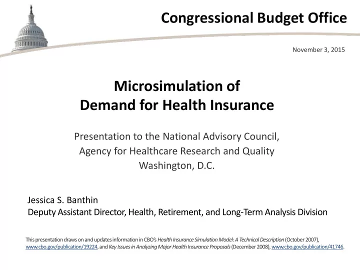 congressional budget office