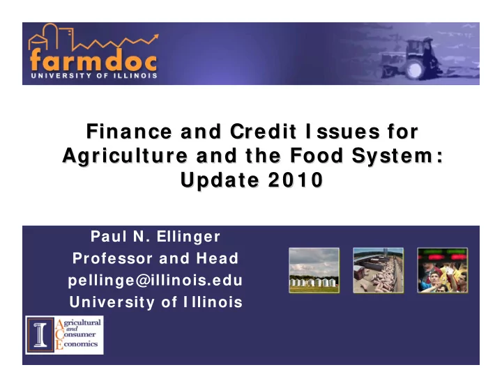 finance and credit i ssues for finance and credit i ssues