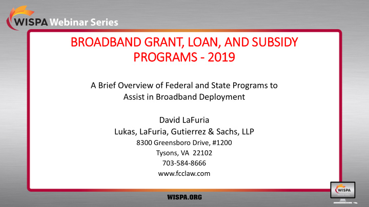 broadb adband d gran ant l loan an a and s subsidy