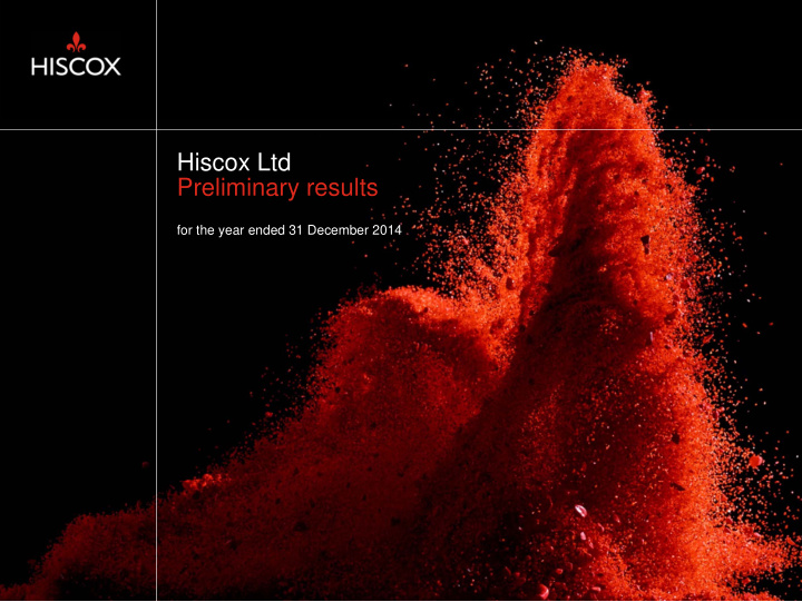 hiscox ltd preliminary results