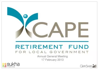 Annual General Meeting  17 February 2013    1.  Fund Options  .  Financial