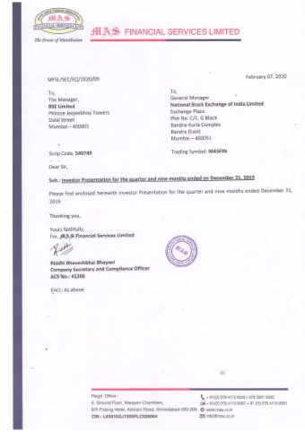 &lt;J'li e (p o w e r of (J) is t ri 6 u t io n  INVESTOR  Corporate PRESENTATION   Presentation