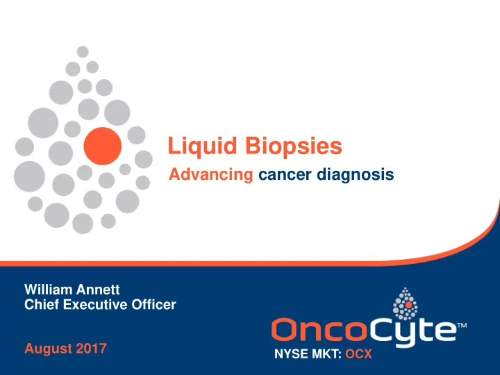 liquid biopsies
