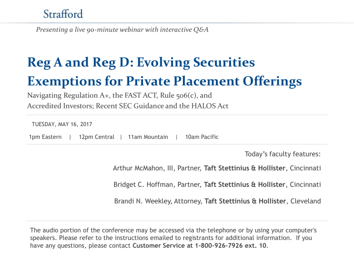 reg a and reg d evolving securities exemptions for