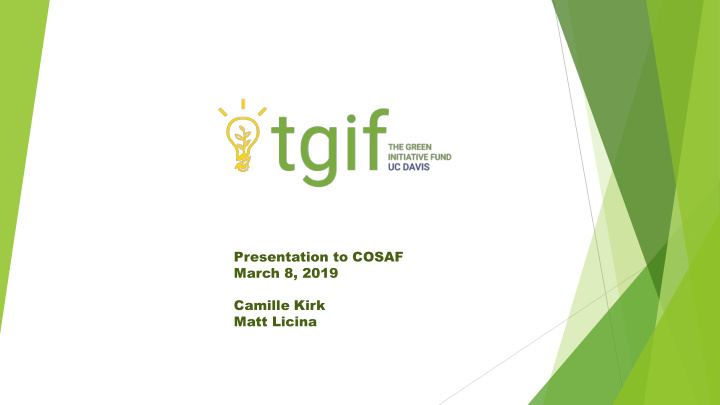 presentation to cosaf march 8 2019 camille kirk matt