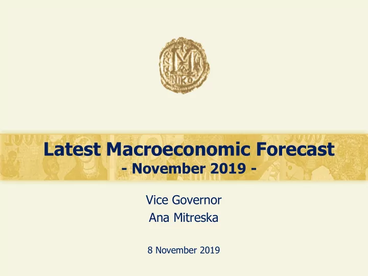 latest macroeconomic forecast