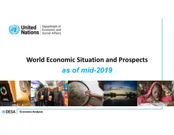World Economic Situation and Prospects  as of mid-2019  Economic Analysis  Forecasts for 2019