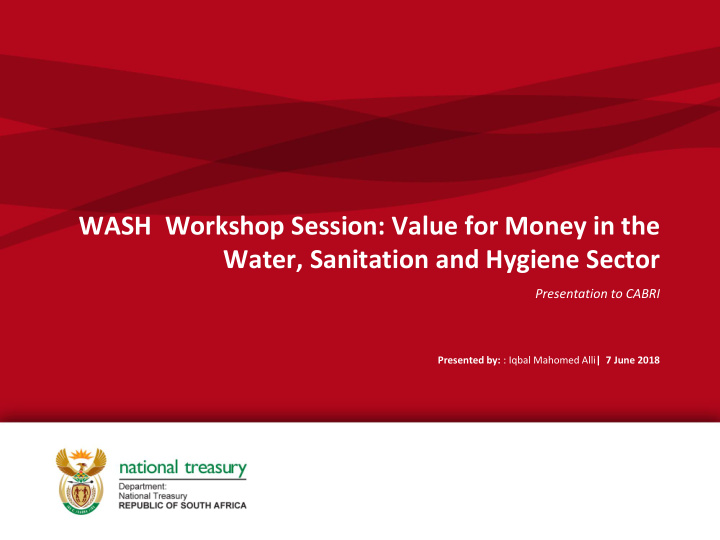 wash workshop session value for money in the water