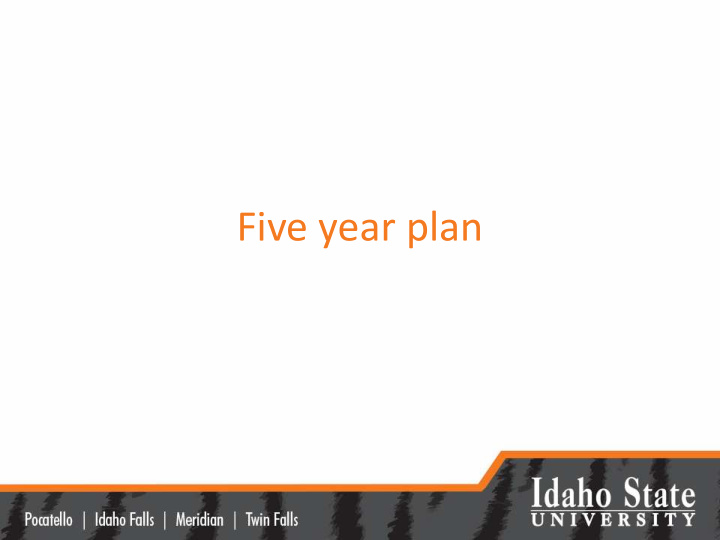 five year plan five year plans