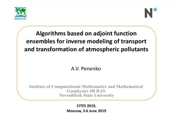 Algorithms based on adjoint function  ensembles for inverse modeling of transport  and