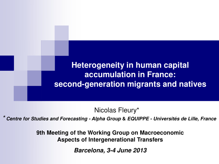 heterogeneity in human capital accumulation in france