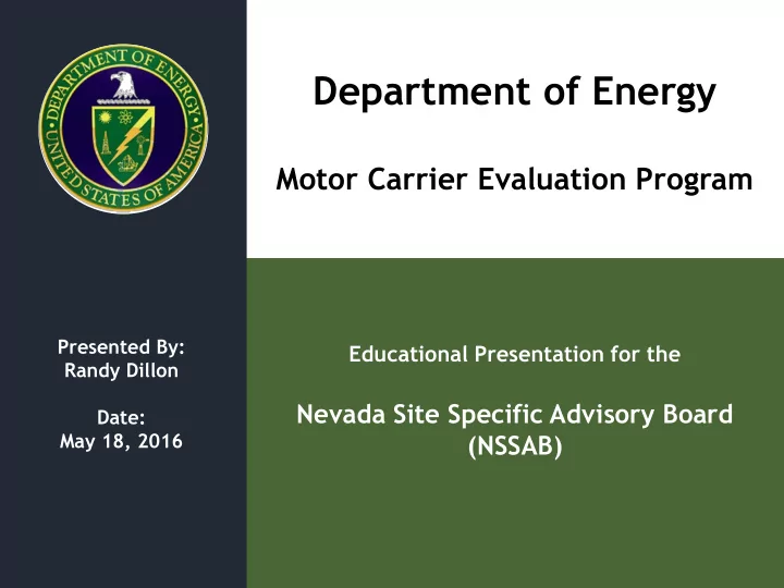 department of energy
