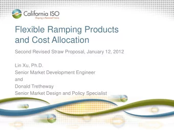 and Cost Allocation  Second Revised Straw Proposal, January 12, 2012  Lin Xu, Ph.D.  Senior Market