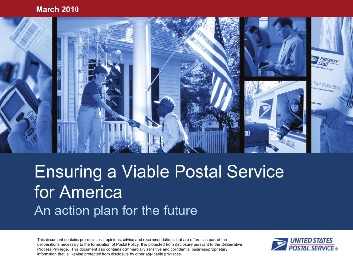 ensuring a viable postal service for america