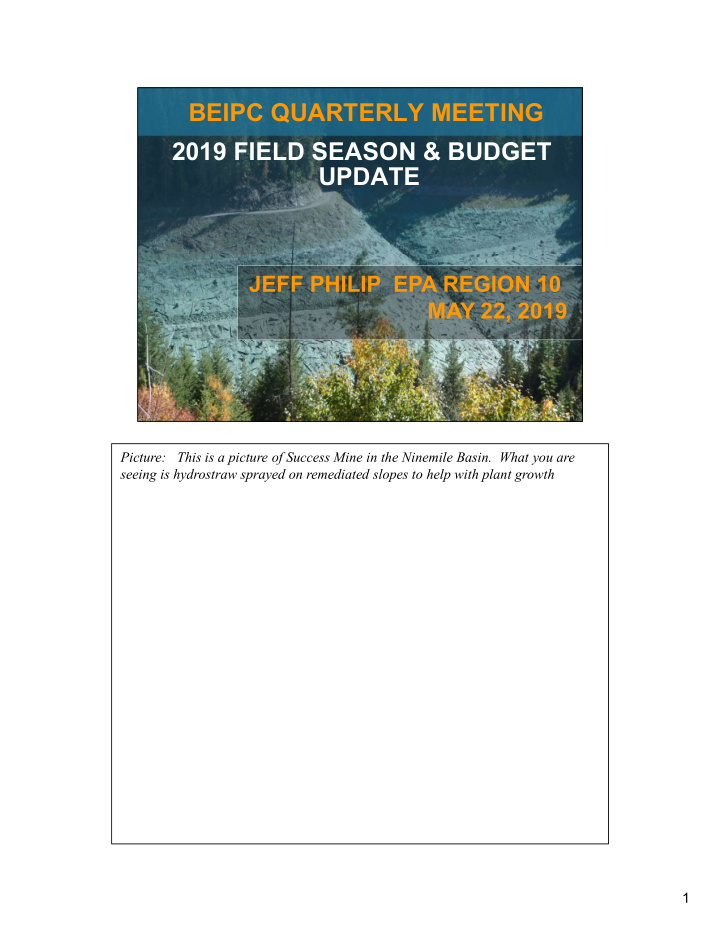 beipc quarterly meeting 2019 field season amp budget