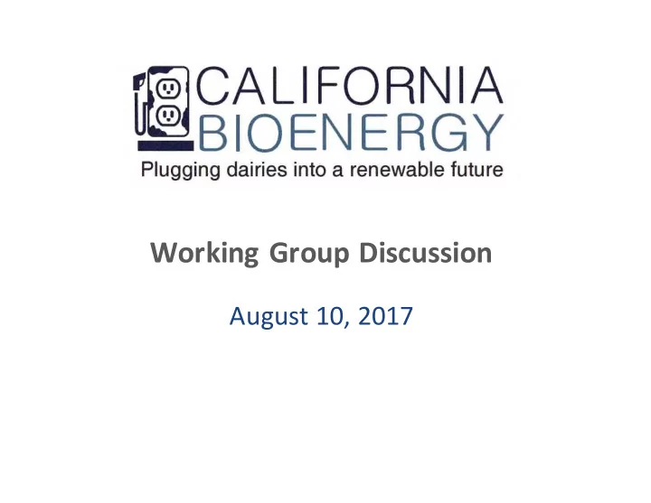 working group discussion