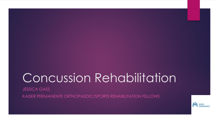 concussion rehabilitation