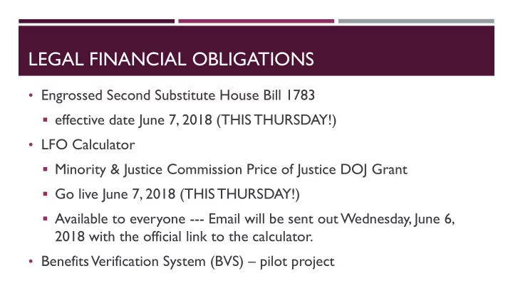 legal financial obligations