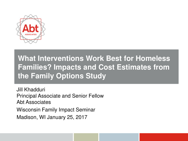 families impacts and cost estimates from
