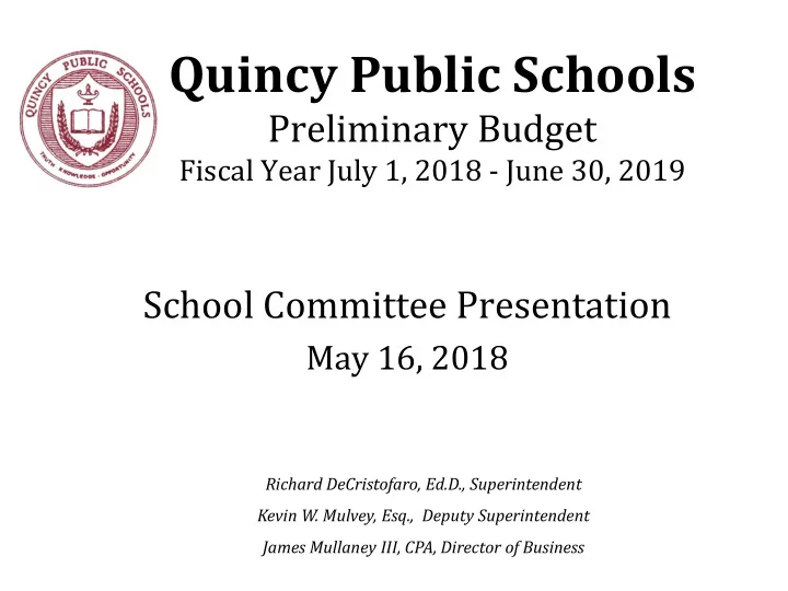 quincy public schools