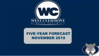 FIVE-YEAR FORECAST  NOVEMBER 2019  FIVE YEAR FORECAST= PLANNING TOOL  FIVE YEAR FORECAST= PLANNING