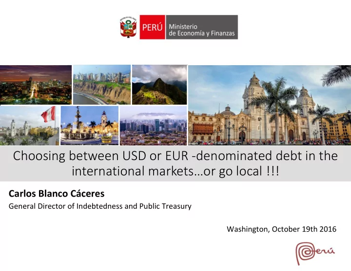 choosing between usd or eur denominated debt in the