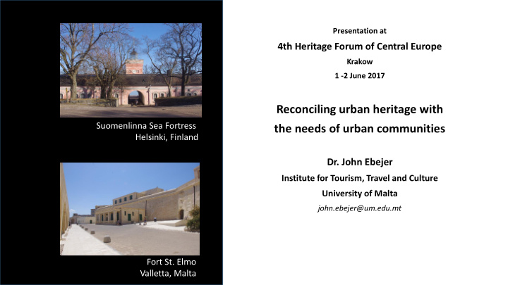 reconciling urban heritage with