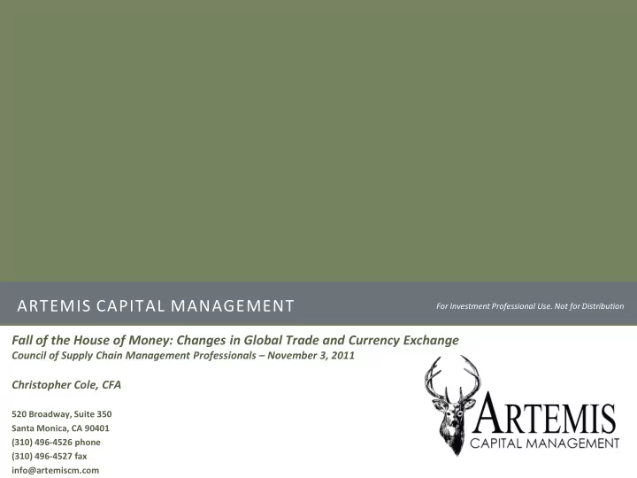 artemis capital management