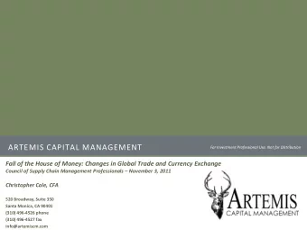 ARTEMIS CAPITAL MANAGEMENT  For Investment Professional Use. Not for Distribution  Fall of the