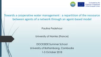 Towards a cooperative water management : a repartition of the ressource  between agents of a