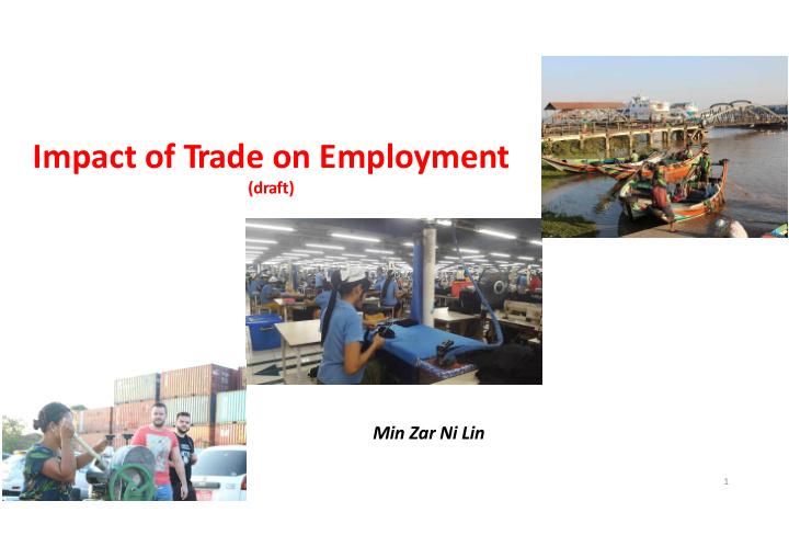 impact of trade on employment