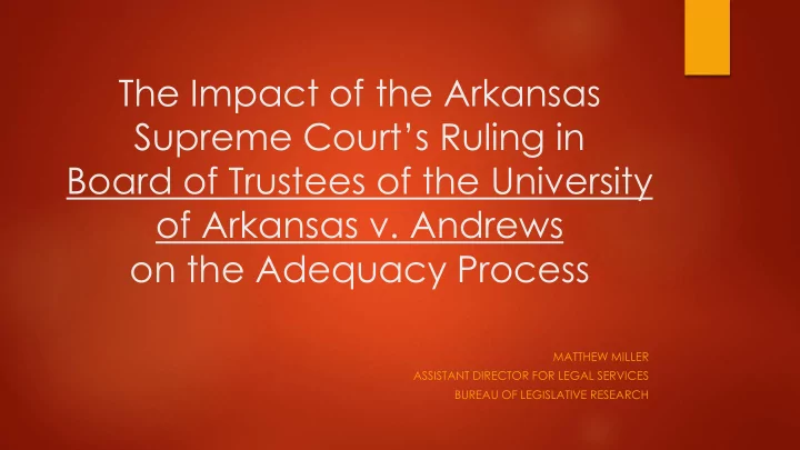 the impact of the arkansas