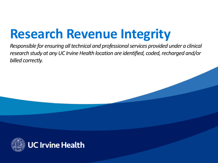 research revenue integrity