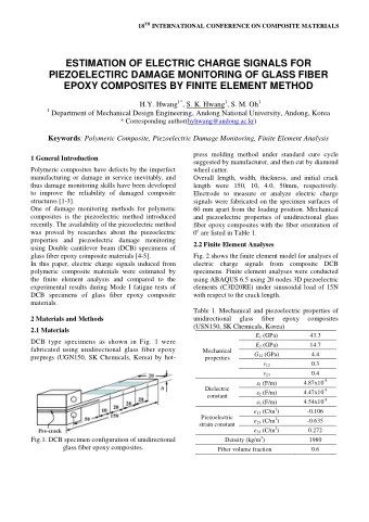 ESTIMATION OF ELECTRIC CHARGE SIGNALS FOR  PIEZOELECTIRC DAMAGE MONITORING OF GLASS FIBER  EPOXY