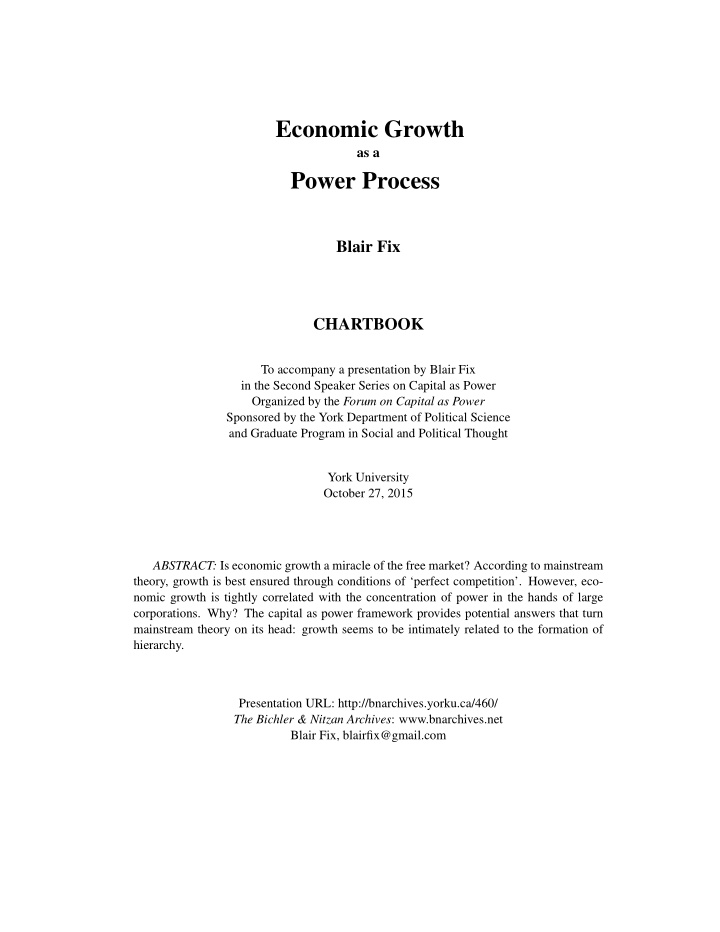 economic growth