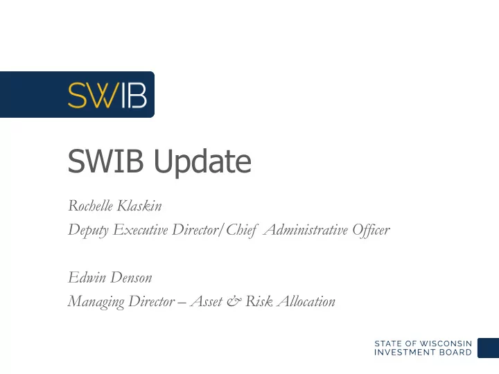 swib update