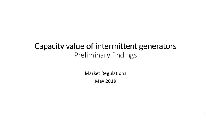 capacity value of intermittent generators