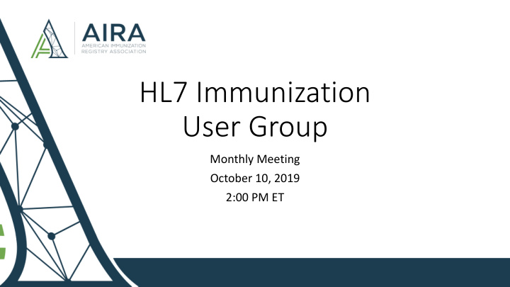 hl7 immunization user group