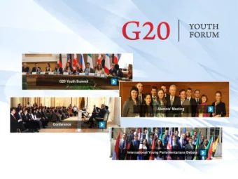 CONTENTS:  G20 YOUTH FORUM  2013  PARTICIPATION STATISTICS  PARTICIPATING UNIVERSITIES  PREVIOUS