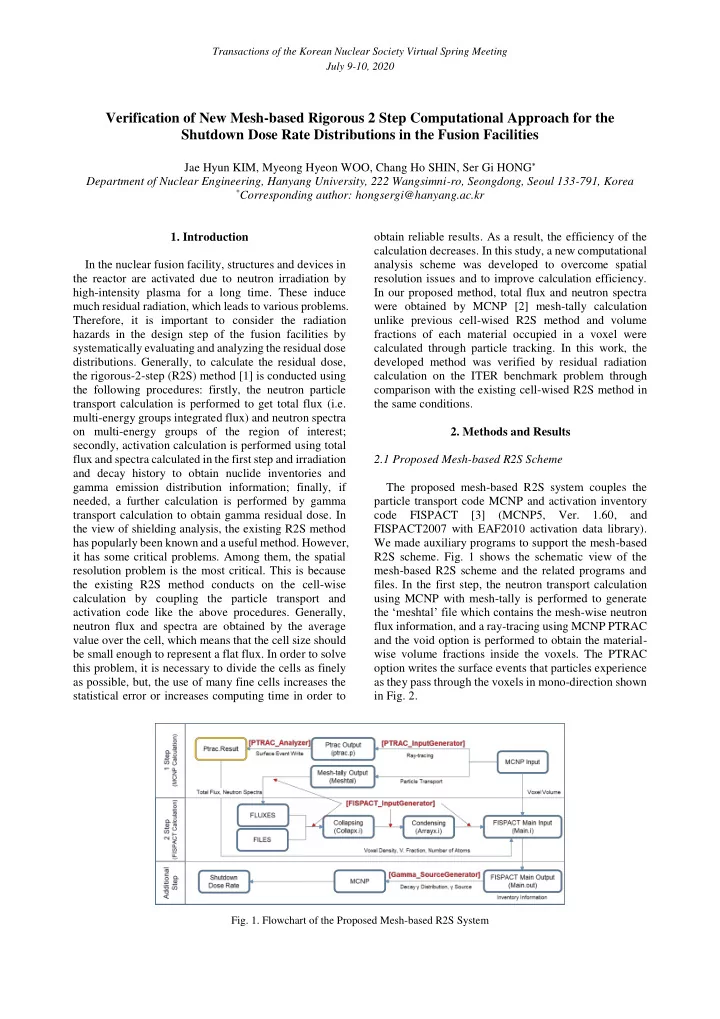 verification of new mesh based rigorous 2 step