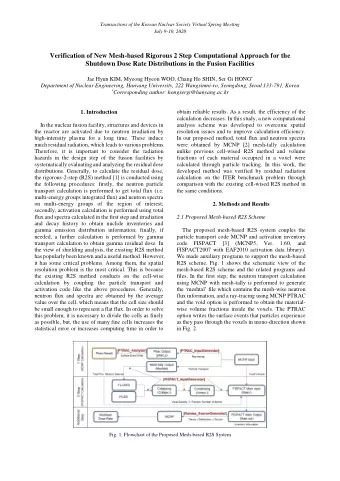Verification of New Mesh-based Rigorous 2 Step Computational Approach for the  Shutdown Dose Rate