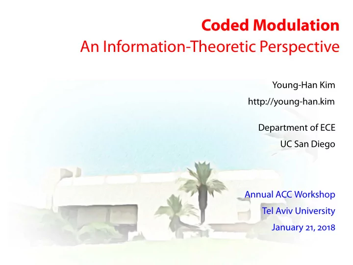 coded modulation an information theoretic perspective
