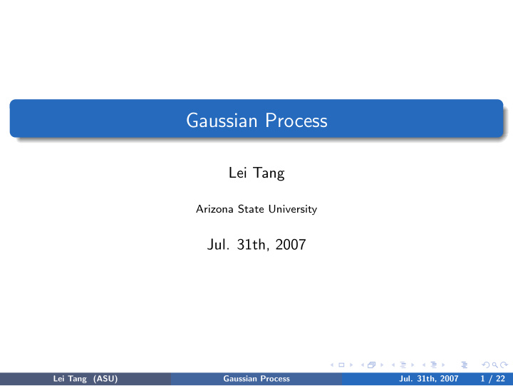 gaussian process