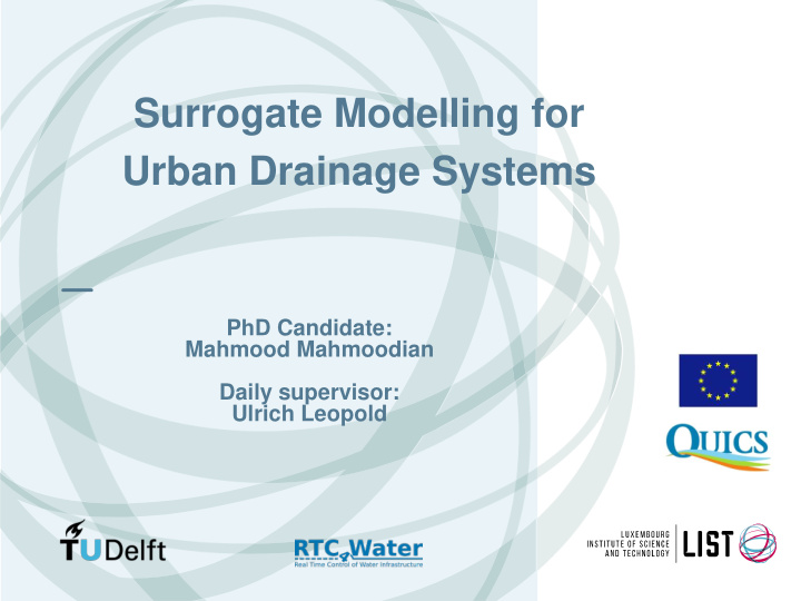 urban drainage systems