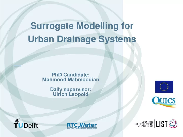 urban drainage systems